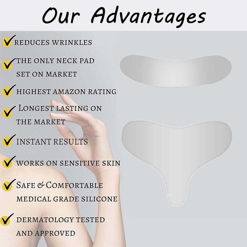 Reusable AntiWrinkle Neck and Chest Silicone Patch Skin Lumina