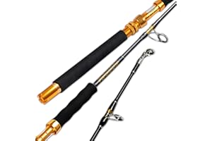 Fiblink Saltwater Jigging Spinning Rod 1-Piece Heavy Jig Fishing Rod (30-50 lb/50-80 lb/80-120 lb, 5 Feet 6 Inch)