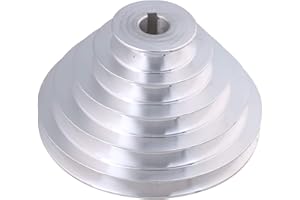 CNBTR 19mm Bore 54mm-150mm Outter Dia Aluminum 5 Slot A Type V-Shaped Pagoda Pulley 5 Step Pulley Belt 12.7mm Belt Width