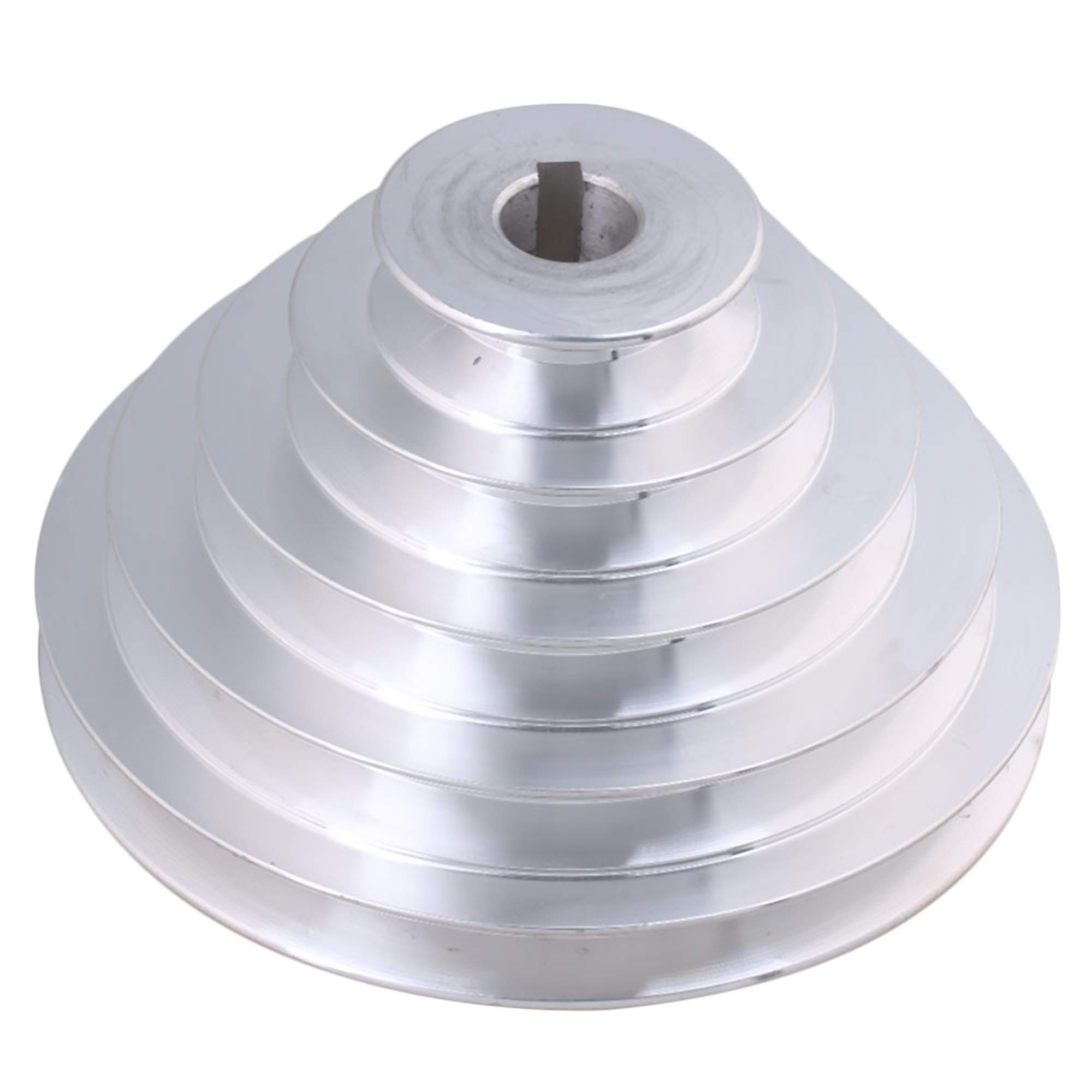 CNBTR 19mm Bore 54mm-150mm Outter Dia Aluminum 5 Slot A Type V-Shaped Pagoda Pulley 5 Step Pulley Belt 12.7mm Belt Width