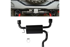 BoardRoad Exhaust Muffler System Matte Black Dual CatBack For 2018-2023 Wrangler JL 2/4DR 2.0L 3.6L Engines…