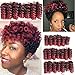 CooCooJoo 5 Inch 20 Strands/Pack Jamaican Bounce Crochet Hair Wand Curl Synthetic Hair Crochet Braids Afro Kinky Braiding Hair Extensions African Braids (1B/Burgundy)