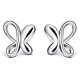 B.Catcher Earrings 925 Sterling Silver Elegant Butterfly Studs Earring for Women Jewelry