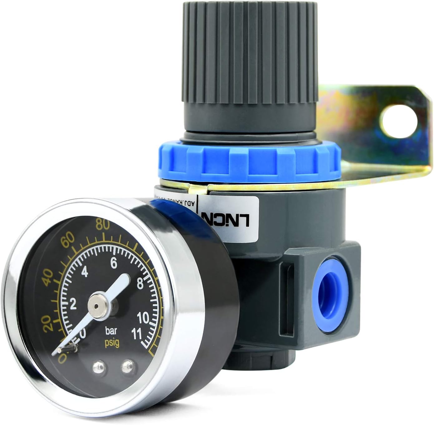 Air Pressure Regulator with Gauge Mini Air Control Valve 1/4Inch NPT