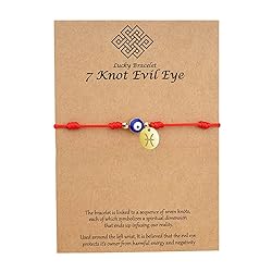 JczR.Y Constellation Zodiac Bracelet 7 Knot Evil