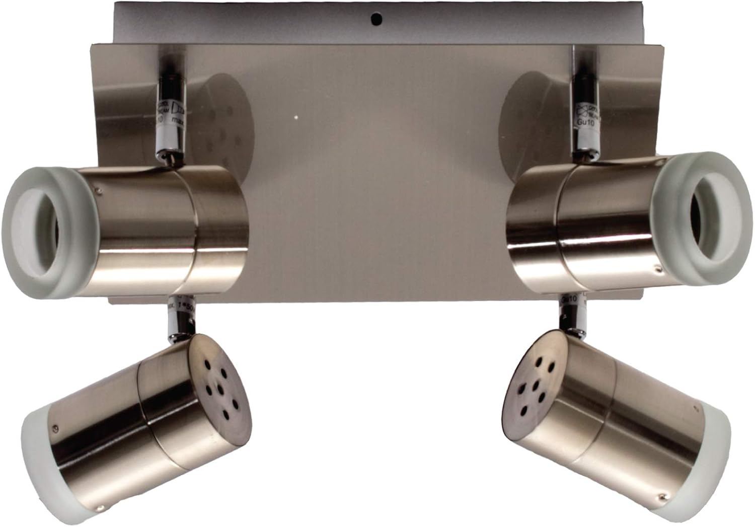 New Tinex Lighting 4122041 Indoor Spot Light Fixture Gu10 Socket 440w 120v Aluminium Swivel Head Detachable Head Brushed Steel Frost Glass Bulb Not Included Amazon Com