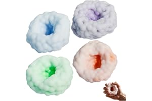 Squish Toys, 4PCS Crunchy Stress Ball, Squish Fidget Toys with Stretch & Squeeze, Soft Sensory Balls for Stress Relief, DIY C