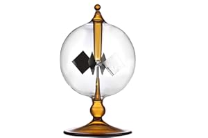 DORAMI Orange Solar Power Radiometer Crookes Solar Energy Spinning Vanes Windmill Gift Home Desk Decoration