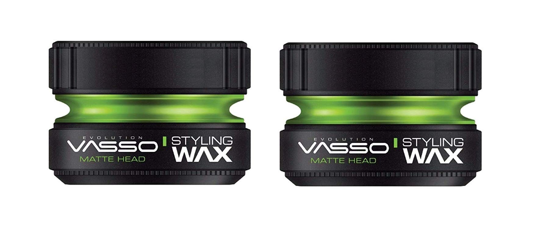 Vasso Matte Head Hair styling Wax Mattelook 2 PCS OFFER, GREEN, 300 millilitre, 150