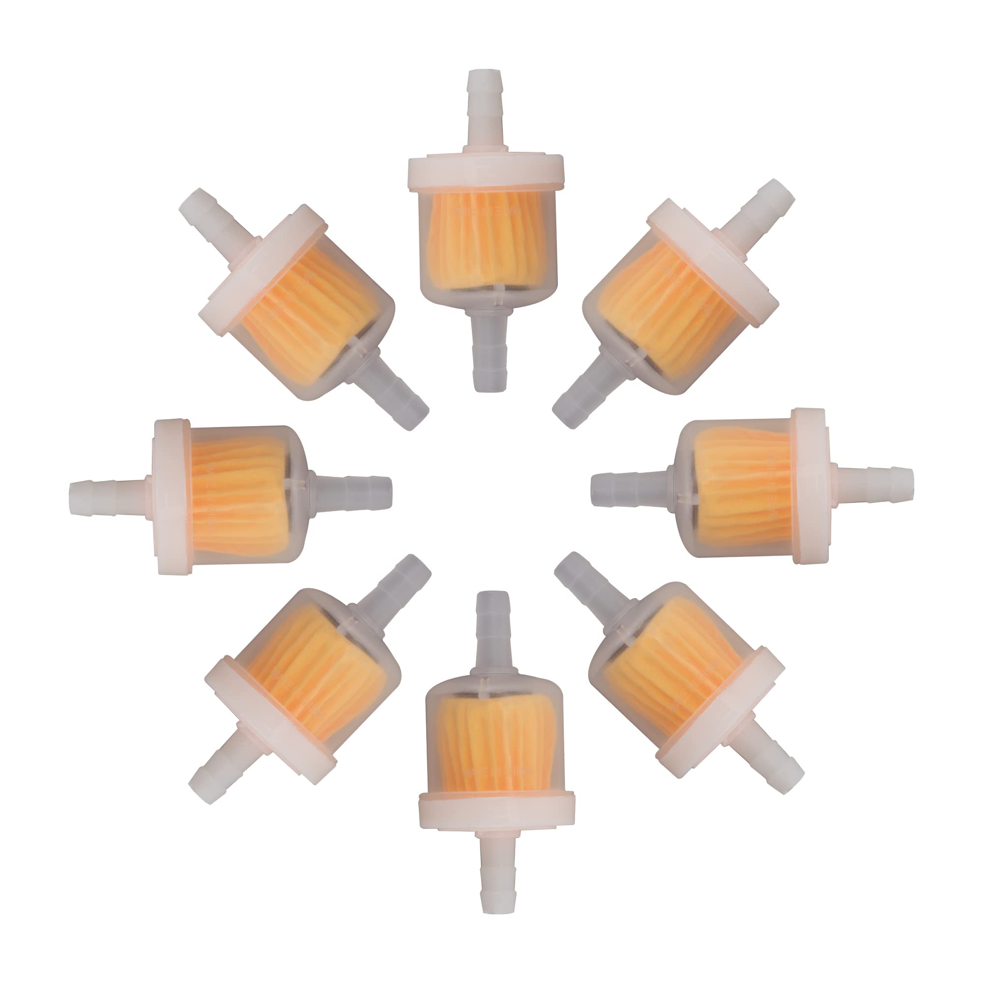 WOOSTAR 1/4" 6mm Fuel Filter Replacement for 50cc 70cc 90cc 110cc 125cc 150cc Dirt Pit Bike ATV 4 Wheeler Quad Moped Scooter Pack of 8