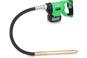 IRONDELIC 850W Cordless Concrete Vibrating Tool with 21v 4000mAh Battery, Handheld Concrete Vibrator with 3.8Ft Φ35mm Shaft Rod, 6000RPM Portable Pencil Cement Vibrarator for Mix Concrete