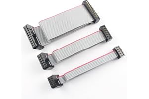 2pcs 2.54mm Pitch IDC FC Female to FD Male Connector 6/8/10/16/18/20/24/26/30/34/40/50 Pin Flat Ribbon Data Cable 10CM 20CM 3