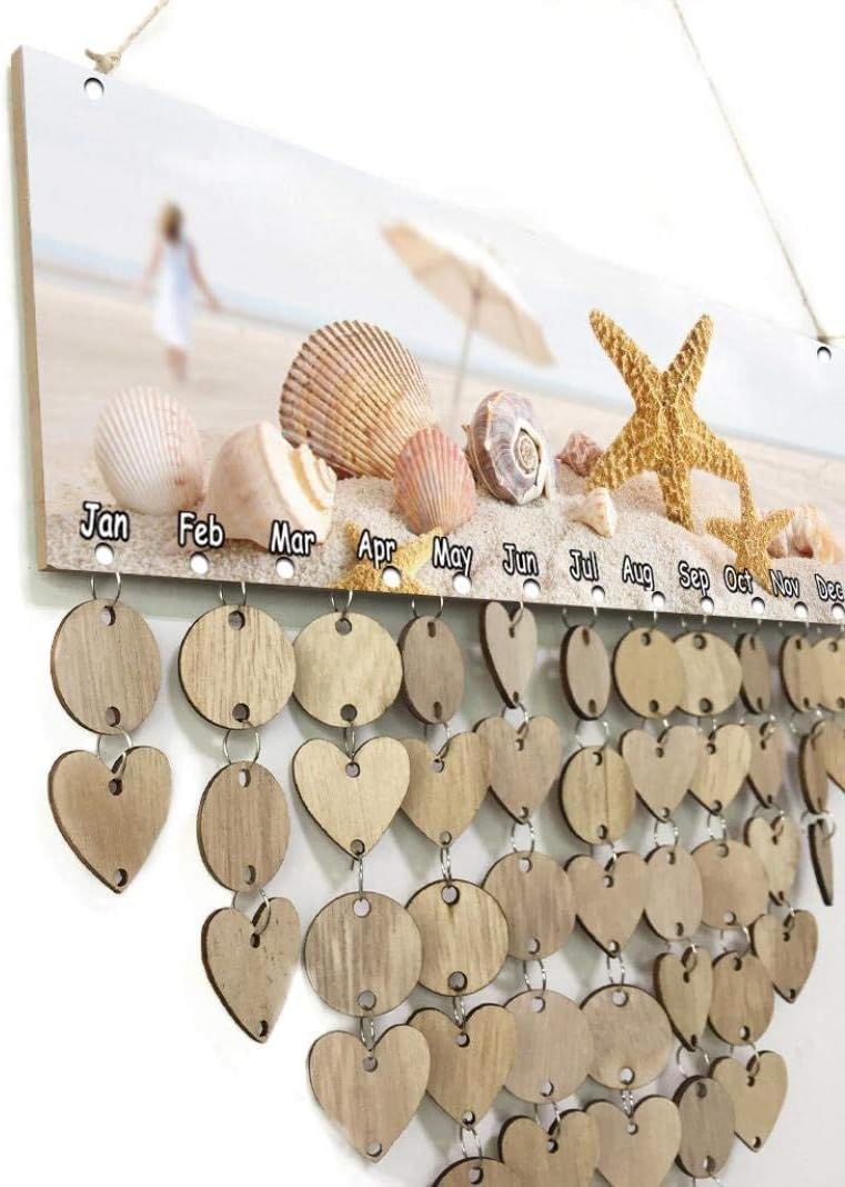 Nykkola Calendrier Danniversaire En Bois Plaque Murale A Suspendre Anniversaire Tableau Pour Famille Amis Diy Anniversaire Rappel A Suspendre Decor Cuisine Maison Decoration De La Maison Bhattbros Com