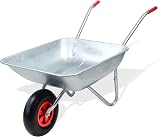 Crystals 65L/100KG Wheelbarrow Heavy Duty Galvanised with Pneumatic Tyre view 5