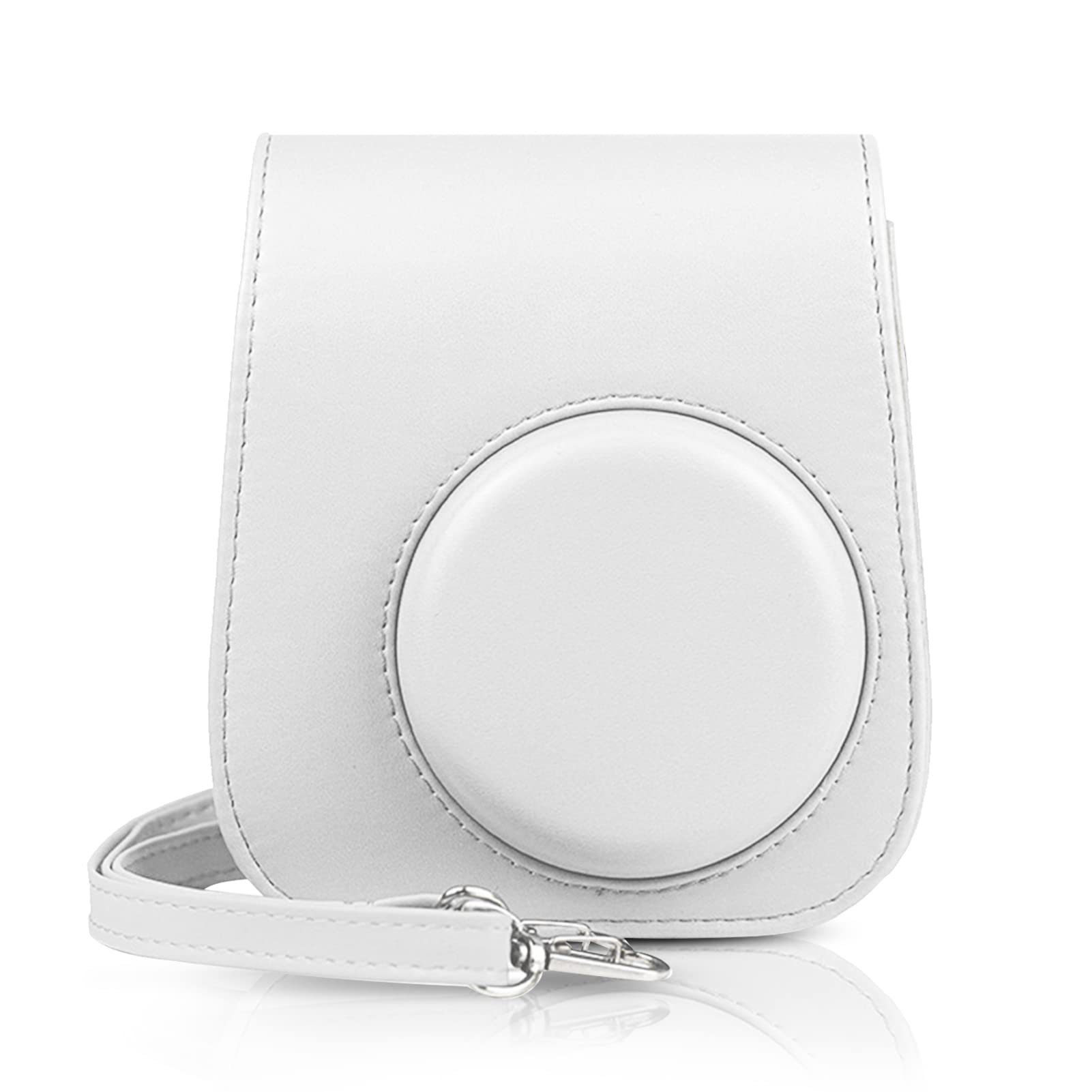 Photo Case for Instax Mini 11, Protective Camera Bag with Shoulder Strap, Candy Colour PU Leather Protective Case, Waterproof Simple Shoulder Bag Opening