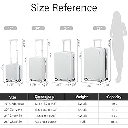 Hanke 28 Inch Luggage PC Hard Shell Suitcase with