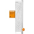 Fiskars Rotary Cutter and Ruler Combo - 24"L x 6"W Fabric Cutter with Gridlines - Craft Supplies - Gray - Clear