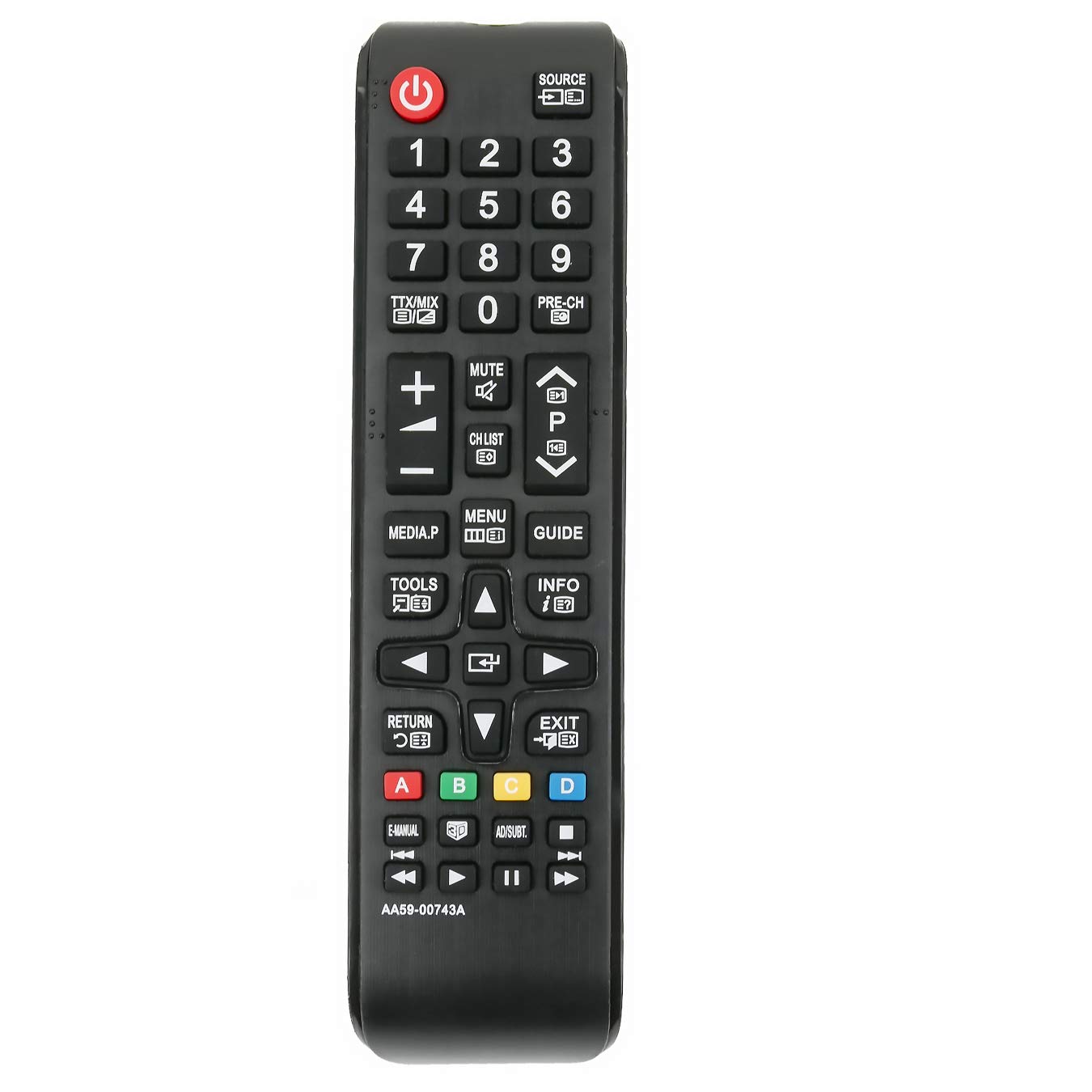 VINABTY AA59-00743A Replacement Remote Control Fit for SAMSUNG TV PS51F4900AK UE-46F6100AKXRU UE-55F6100AKX UE40H6740SVXZG UE40H6750SVXZG UE40H6770SVXZG UE55H8005SQXXE UE55H8090SVXZG UE55HU6900