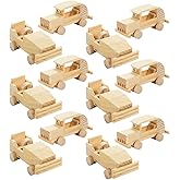 Fun Express DIY Unfinished Wood Hot Rod Cars Set - Craft Kits for Kids Customizable Race Car Party Favors - Birthday Parties Arts & Crafts Projects Family Fun - Perfect Crafting Decorating - 12 Pieces