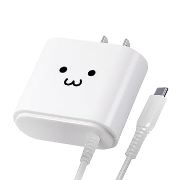 【クリックで詳細表示】エレコム 充電器 ACアダプター USB Type C 折畳式プラグ (2.4A出力) 1.5m ホワイトフェイス
