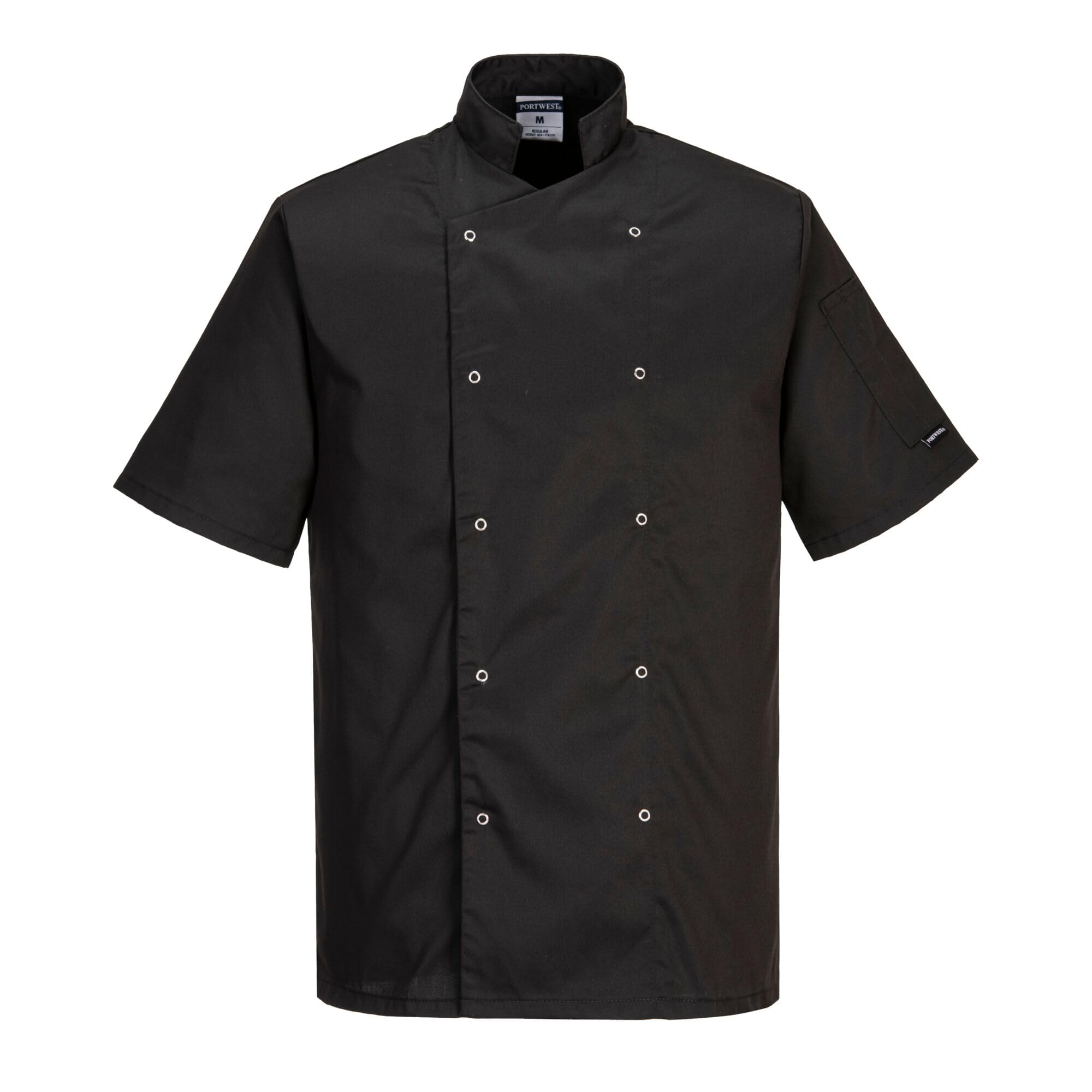 Portwest - Cumbria Chefs Kitchen Workwear Jacket Black 4XL