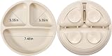PandaEar Silicone Baby Feeding Set 2 Divided Plates 2 Bowls 2 Sippy Cups view 4