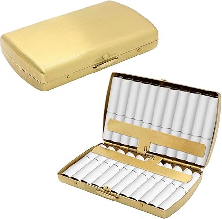 Amazon Co Jp Steltonアイコス用カートリッジケース 本 ニッケルサテン タバコケース タバコ入れ Iqosタバコ専用ケース Iqosヒートスティック用箱 アイコスケース 電子タバコアクセサリー シガレットケース 煙草箱 タバコ収納箱 アルミ合金タバコ弾箱 ゴールド