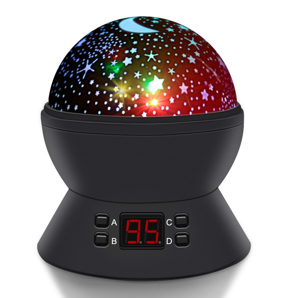Star Night Light, SCOPOW Star Projector Rotation Night Lamp with LED
