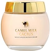 Camel Milk Cactus Moisturizing Repair Cream, Anti Wrinkle Moisturizer Face Cream for Dry & Combination Skin, Anti Aging, Dark Spot Remover for Face, Firms & Nourishes, Fast-absorbing | 130g/4.586oz