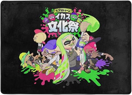 Amazon Co Jp スプラトゥーン 3 高密度豪華である家庭用カーペットるマイクロファイバー厚mm 152 213cm1年中使えるタイプ オシャレ 洗いやすい 抗菌防臭 吸湿性 防ダニ 耐摩耗性 畳 リビング ベッドルーム 子供部屋 ホーム キッチン