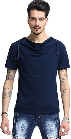 Amazon ワトリズ Whatlees メンズ 長袖 半袖 パーカー 無地 フード 薄手 ドレープ カットソー トレーナー パーカー 通販