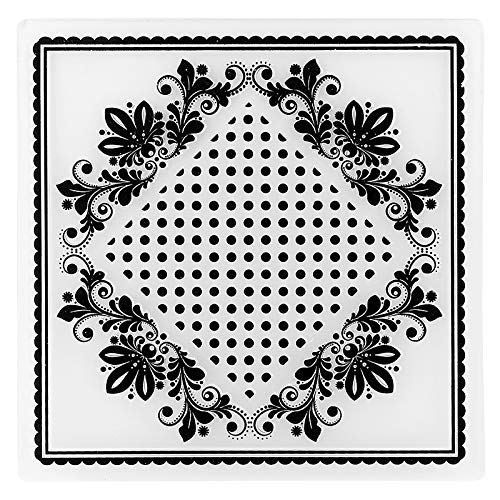 Embossing folder, background ornamentation 4, 14.7 cm x 14.7 cm, suitable for standard embossing and punching machines.