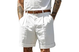 Ymosrh Men's Casual Chino Shorts Pleated Front Short Casual Lightweight Summer Golf Shorts Mens Pants, S-3XL