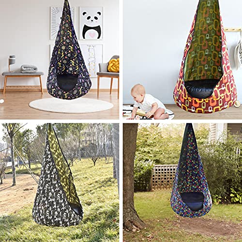 youyiC Hängehöhle Kinder Hängesessel, Nestschaukel Kinder Hängesessel Soft Outdoor Aufblasbare Hängematte Spaß Und… – Bild 6