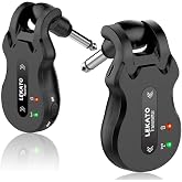 LEKATO 5.8GHz Wireless Guitar System, 24-Bit Audio Transmitter and Receiver for Live Stage and Studio Practice, 220&deg; Rotatable Plug Fits Electric Bass, Black
