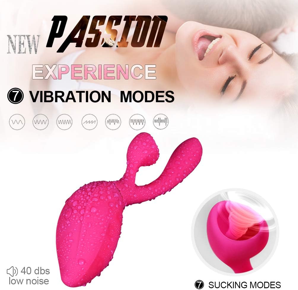 Powerful Clitorial stimulating with 3 Suction Modes +8 Vibration Pattern stimulating Toy for Female,can USB Rechargeable Waterproof G Spots masseger for Women Suction 100% Secret Packing(Wine red)