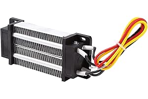 Luqeeg High Power 200W DC 12V Portable Insulated Ceramic PTC Heater for Air Conditioning Units, Air Curtain Machine, Dryer, C