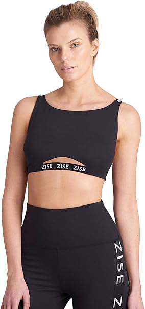 Zise Women's Mimi Cross Back Crop Top Yoga Shirt : Amazon.co.uk: Sports