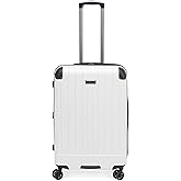 Kenneth Cole Reaction Flying Axis 24" Hardside Expandable 8-Wheel Spinner Check-Size Luggage, Coconut White