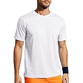 MIER Men's Quick Dry Workout Shirts Moisture Wicking Running Athletic Performance T-Shirts Recycled Polyester Top Tee