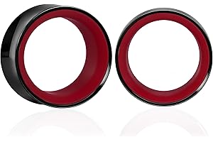 Maxbott 2Pcs Ear Gauges Hollow 316L Stainless Steel Double Flared Ear Plugs Tunnels Stretcher Body Piercing Earring Jewelry f