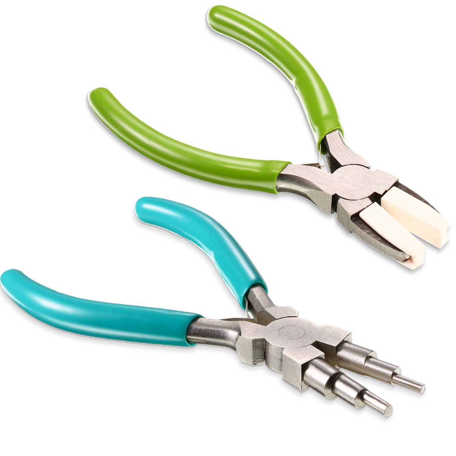2 Pieces Jewelry Making Tool Bail Making Pliers 6 in 1 Jewelry Pliers Wire Bending Pliers for Beading Looping Shaping Wire DIY Crafts