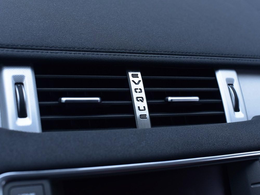 Evoque 2011-2018 Air Vent Emblem Cover - 1pc Stainless Steel Plate Interior Dashboard Dash Trim Kit Accessories