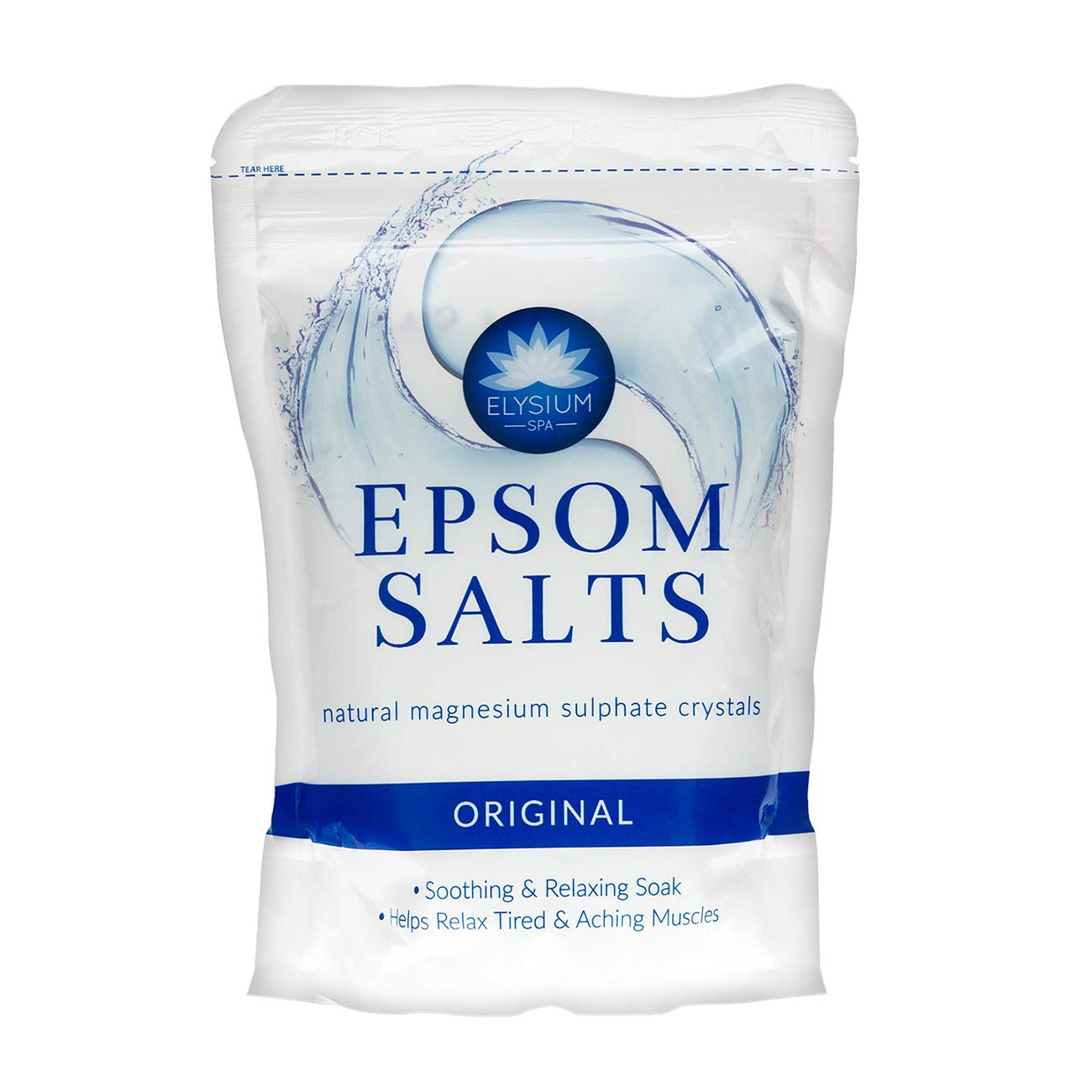 Elysium Spa Epsom Bath Salts Natural Magnesium Sulphate Perfume Purify Relax Unwind 450g (Original)