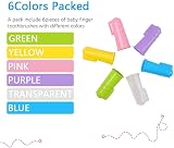 Vicloon Silicone Baby Finger Toothbrush 6 Pack with Clear Case Set view 2