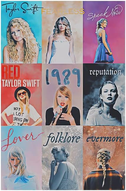 Wall Décor - Taylor Music Swift Album Poster The Cover Signed Limited Poster Canvas Wall Art Room Aesthetics for Girl and Boy Teens Dorm Decor 16x24 inch Unframed