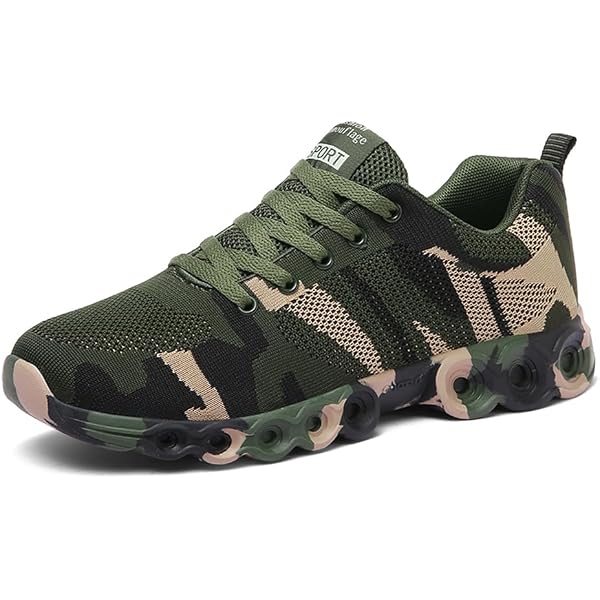 SUN STONE Mens Green Metal Eyelits Kiva Round Toe Lace-Up Sneakers Shoes 9.5 M Amazon.com | SUN STONE Mens Green Camouflage Metal Eyelits  main image 4