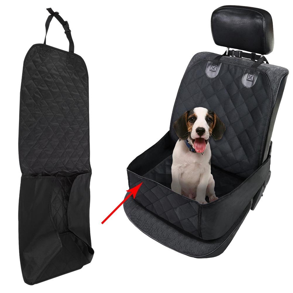 Pet Seat Pad, Car Front Single Seat Non-slip Pet Dog Seat Cover Protector Pad Basket Waterproof Black