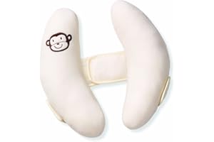 VANVENE Inchant Adjustable Toddler Headrest & Neck Support, Banana Shape Travel Pillow,Best Headrest for Car Seat,Pushchair (White)