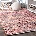 nuLOOM Rochell Hand Woven Chevron Area Rug, 4x6, Magenta